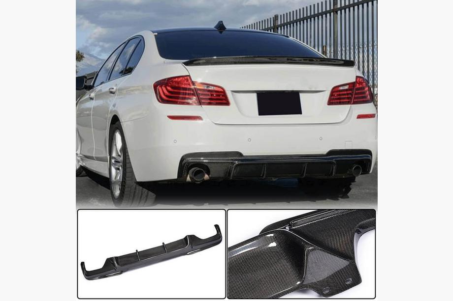 BMW 5 Series F10/F11 2010–2016 Dyfuzor Zderzaka Tylnego Carbon V5 (M-Sport) Image