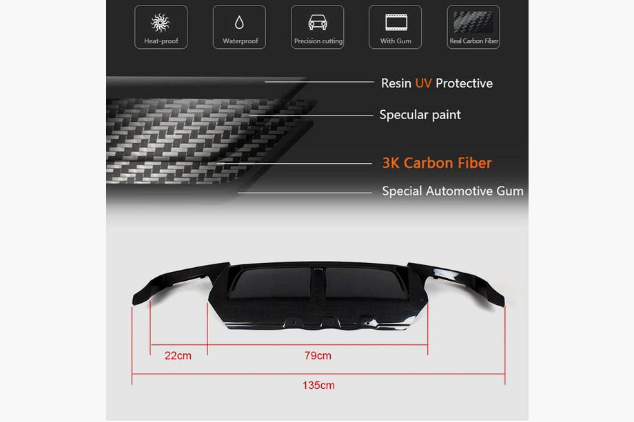 BMW 5 Series F10/F11 2010–2016 Dyfuzor Tylny V4 do F10 M5, Carbon Zdjęcia 5