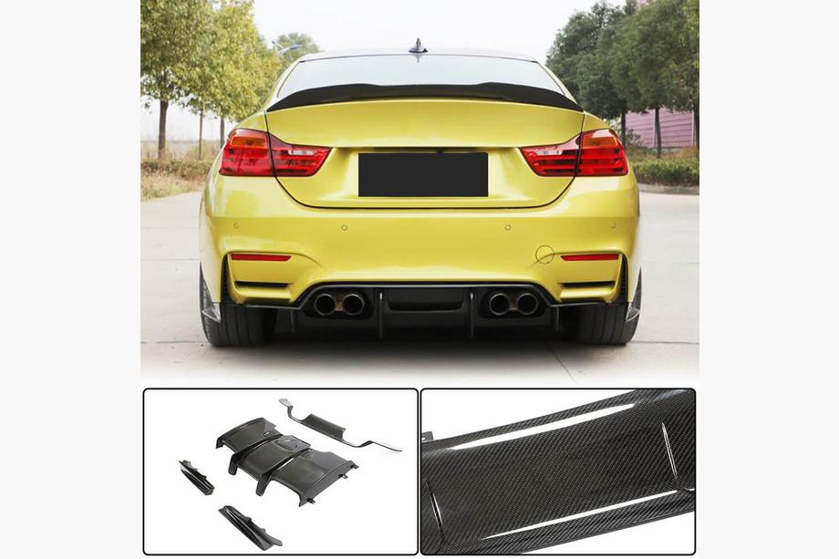 BMW 3 Series F30/F31 2012-2019 Dyfuzor Tylnego Zderzaka V1 (do F80, Carbon) Image
