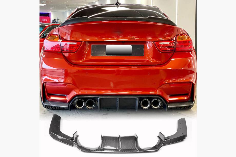 BMW 3 Series F30/F31 2012-2019 Dyfuzor tylnego zderzaka V4 (do F80, Carbon) Image
