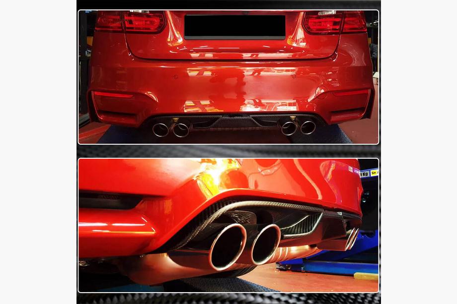BMW 3 Series F30/F31 2012-2019 Dyfuzor tylnego zderzaka V7 (do F80, Carbon) Zdjęcia 4