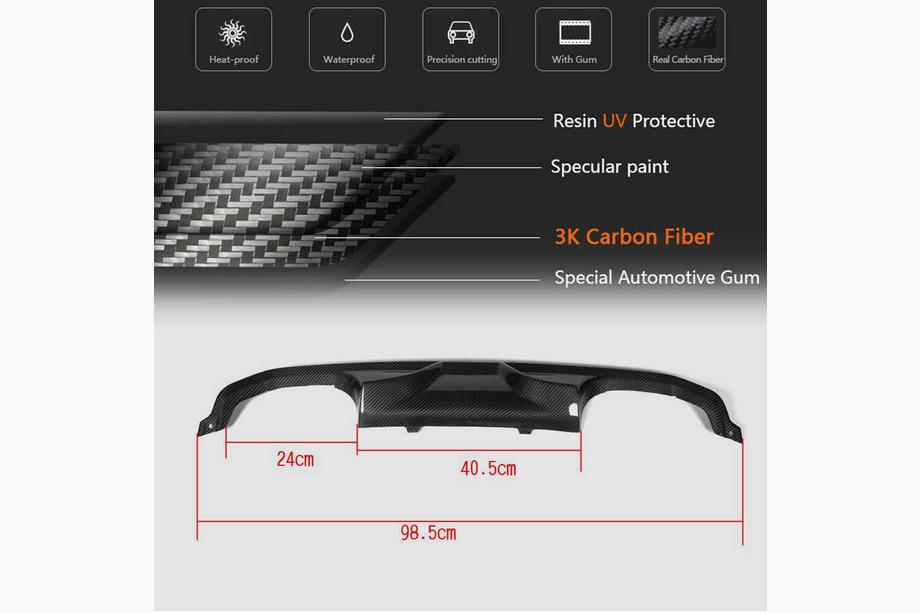 BMW 3 Series F30/F31 2012-2019 Dyfuzor tylnego zderzaka V7 (do F80, Carbon) Zdjęcia 5