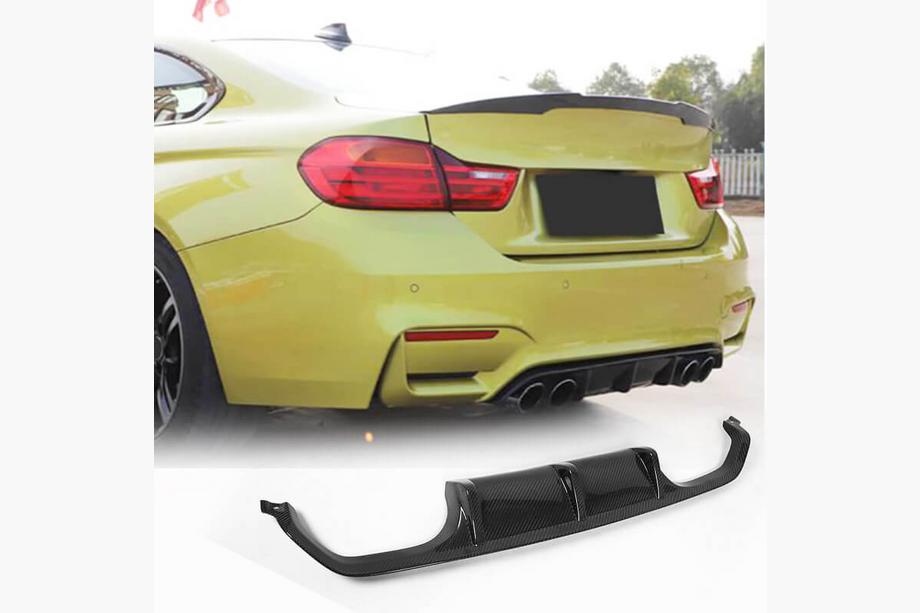 BMW 3 Series F30/F31 2012-2019 Dyfuzor Zderzaka Tylnego FRP V15 (do F80) Image