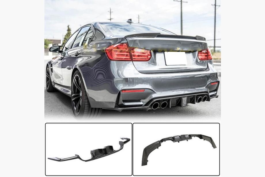 BMW 3 Series F30/F31 2012-2019 Dyfuzor Tylny V12 (do F80, Carbon) Image