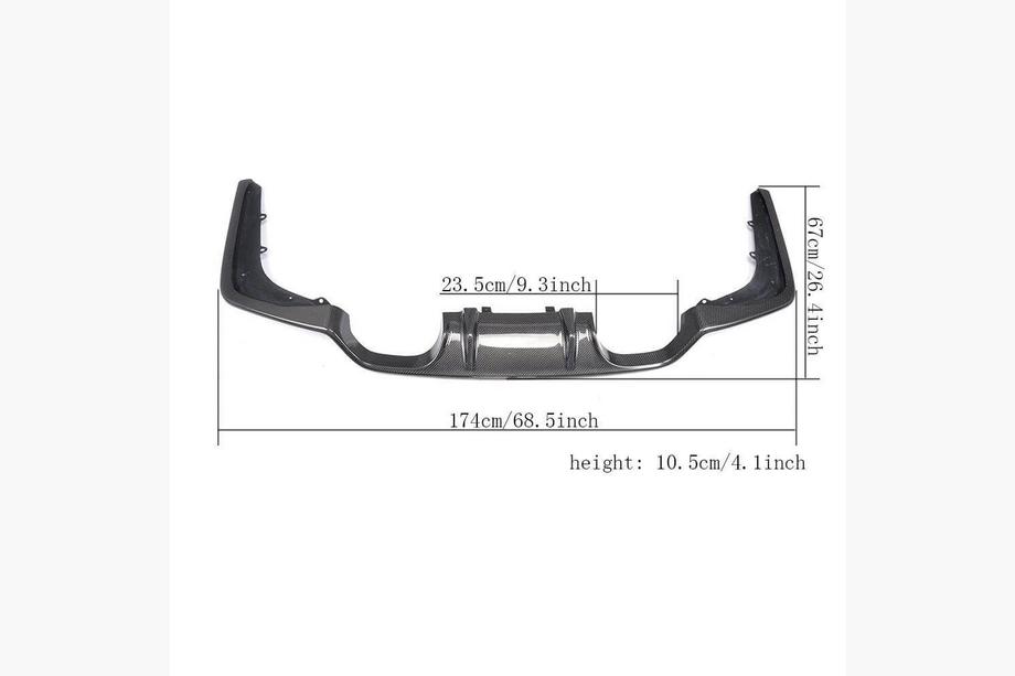 BMW 4 Series F32/F33/F36 2012-2020 Dyfuzor tylnego zderzaka V2 (do F82/F83, Carbon) Image