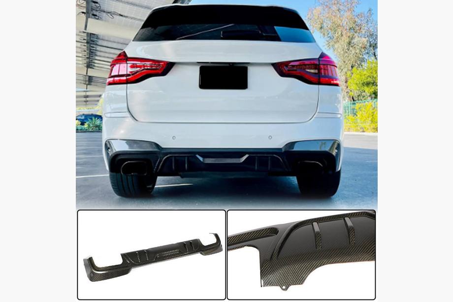 BMW X3 G01 2018- Dyfuzor tylnego zderzaka (do oryginalnego M-Sport 2018-2021, Carbon) Image