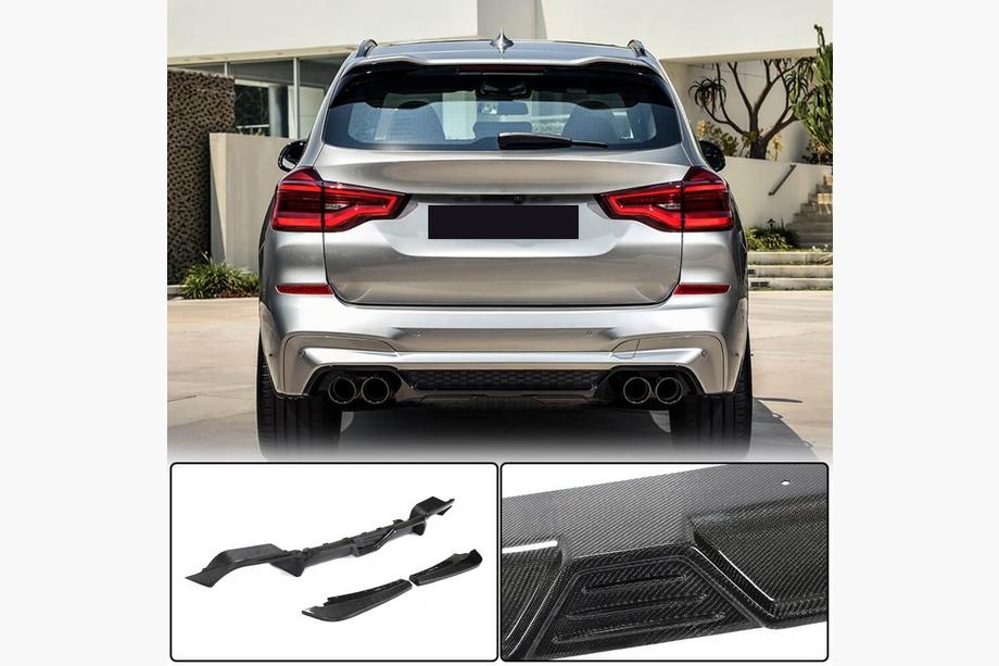 BMW X3 G01 2018- Dyfuzor tylnego zderzaka V2 (do F97 2018-2021, Carbon) Image
