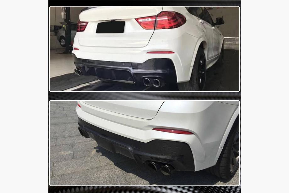 BMW X4 F26 2014-2018 Dyfuzor tylnego zderzaka (do M-Sport, Carbon) Zdjęcia 4