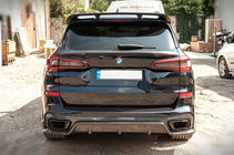BMW X5 G05 2019–2026 Dyfuzor tylnego zderzaka V2 (2018-2022, Prawdziwy Carbon) zdjęcia 6