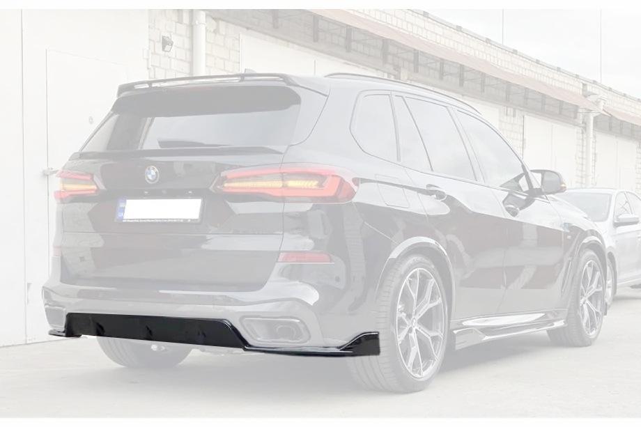 BMW X5 G05 2019–2026 Dyfuzor tylnego zderzaka V2 (2018-2022, Czarny Połysk) Image