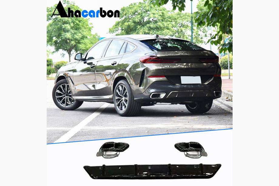 BMW X6 G06 2019–2027 Dyfuzor tylnego zderzaka ABS (do M-Sport, 2023+) Image