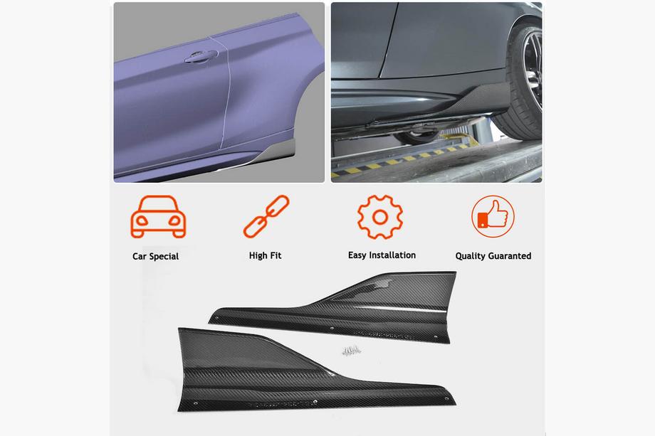 BMW 2 Series F22/F23 2014-2021 Nakładki progowe Carbon V5 (do M-Competition) Zdjęcia 2