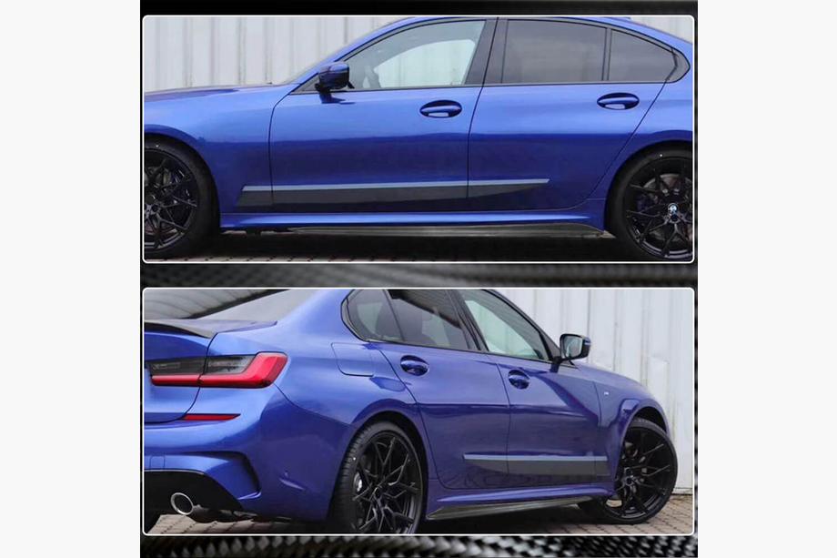 BMW 3 Series G20/G21 2018- Nakładki progowe V4 (do G20 M-Sport, karbon) Zdjęcia 2