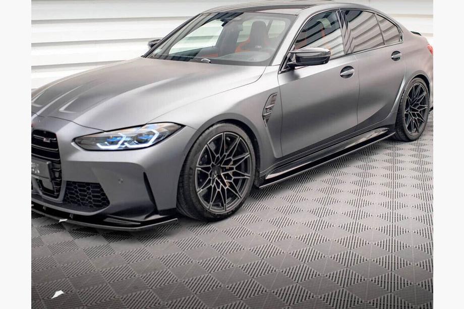 BMW 3 Series G20/G21 2018- Nakładki progowe V5 (do G80, Carbon) Zdjęcia 4