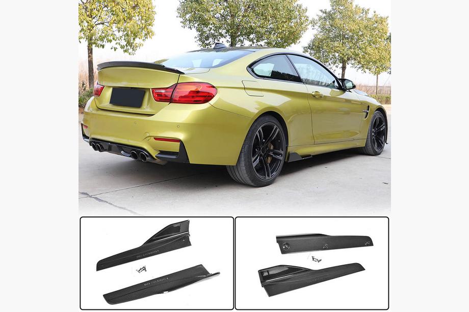 BMW 4 Series F32/F33/F36 2012-2020 Nakładki progowe V4 (do F82/F83, Carbon) Image