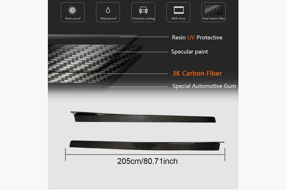 BMW 4 Series F32/F33/F36 2012-2020 Nakładki progowe V2 (do F82/F83, Carbon) Zdjęcia 5