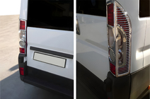 Fiat Ducato 2006-2025 Chromowane Nakładki na Tylne Lampy z Wygięciem (2006-2014, 2 szt, Plastik) zdjęcia 1