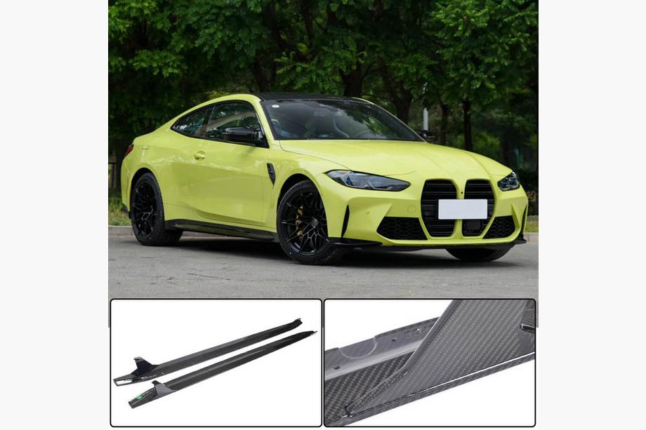 BMW 4 Series G22/23/26 2020- Nakładki progowe V3 (do G82/G83, Carbon) Image