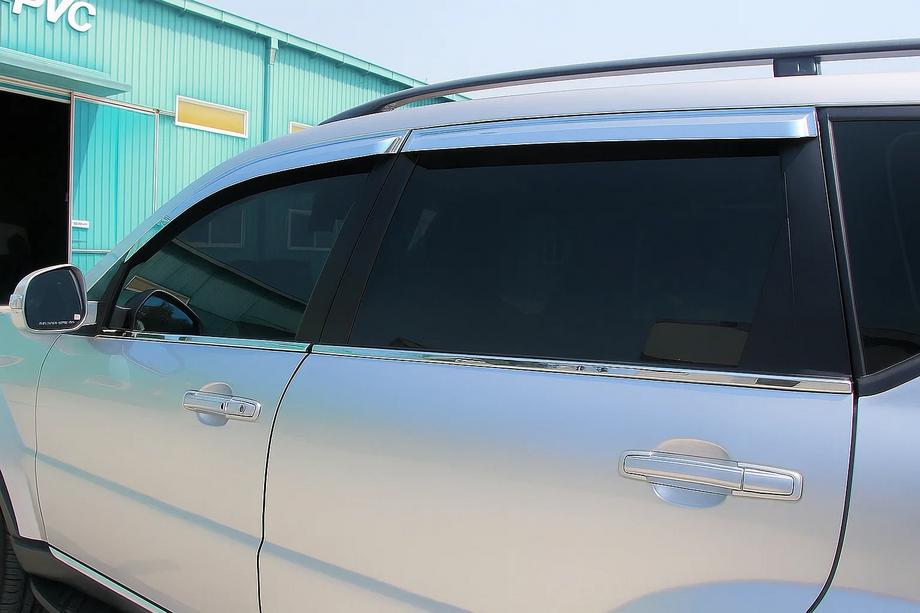 SsangYong Rexton I 2001-2017 Zewnetrzne Ozdobne Listwy Okien Stal Nierdzewna (4 szt) Image