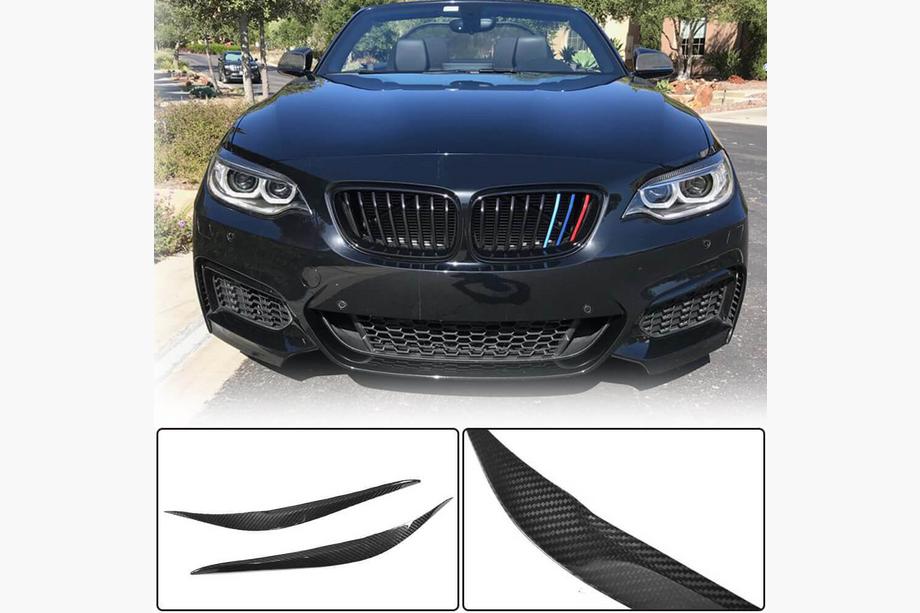 BMW 2 Series F22/F23 2014-2021 Brewki na reflektory (Carbon) Image