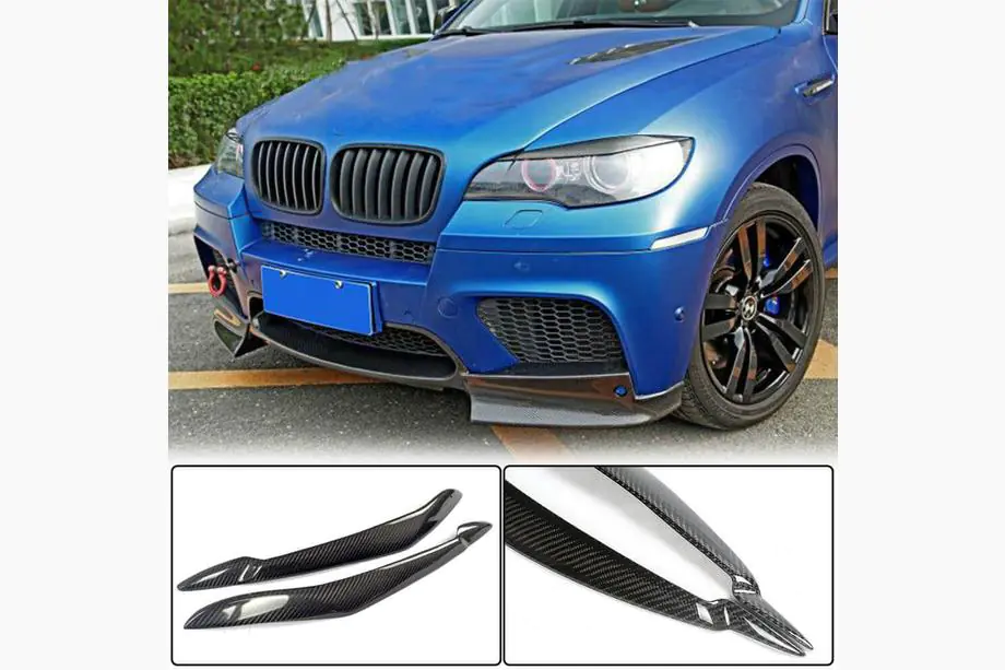 BMW X6 E71 2008–2014 Brewki na reflektory (Carbon) Image
