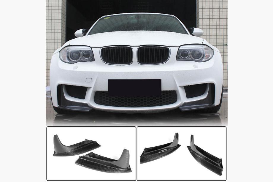 BMW 1 Series E81/E82/E87/E88 2004-2011 Nakładki Flap na przedni zderzak (do 1M E82, Carbon) Image