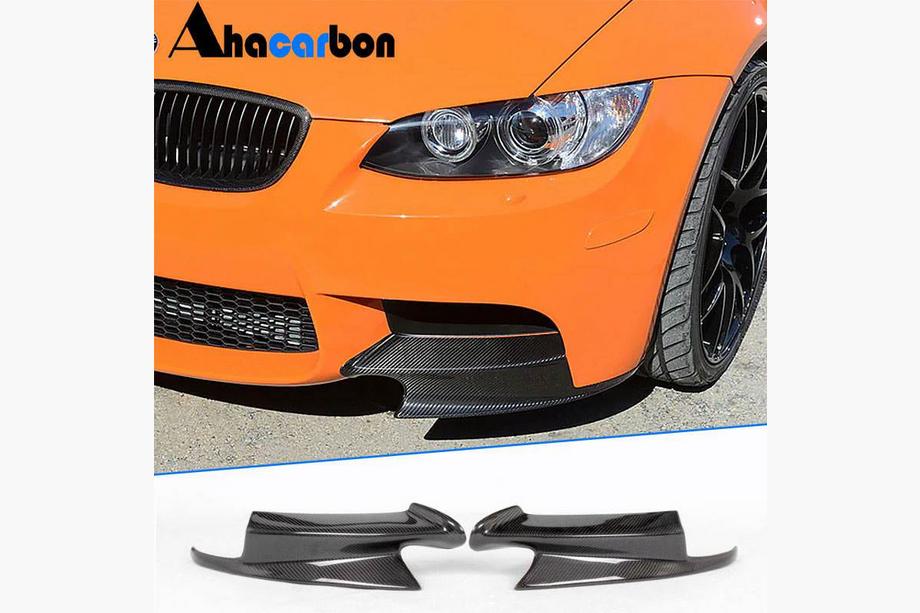 BMW 3 Series E92/E93 2006–2013 Nakładki Flap na Przedni Zderzak Carbon (do M3, Carbon) Image