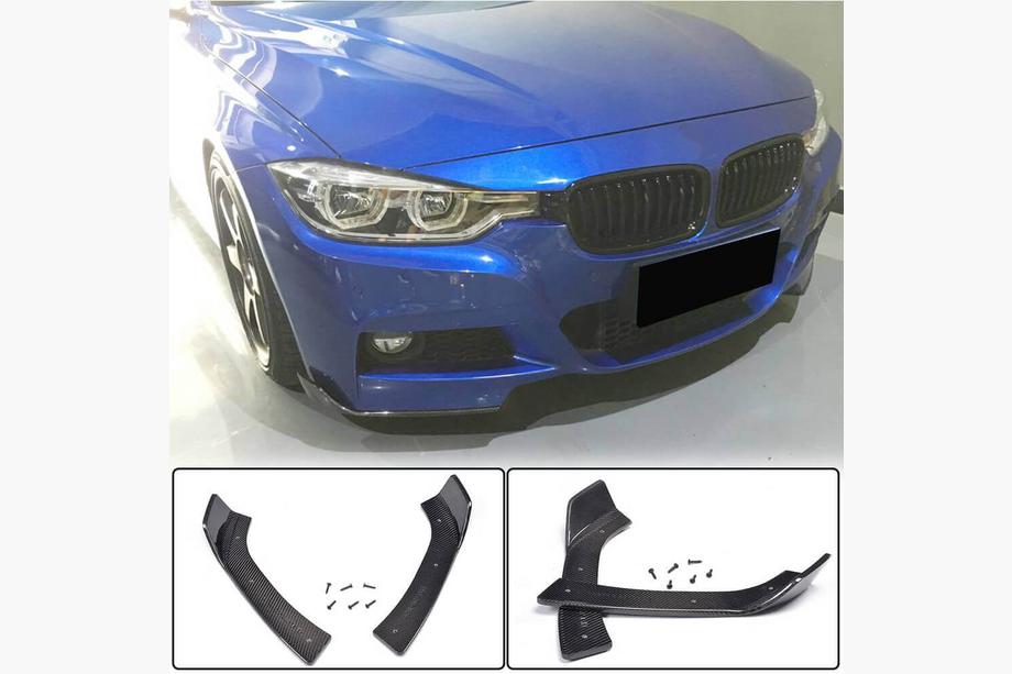 BMW 3 Series F30/F31 2012-2019 Nakładki Flap na Zderzak Przedni (do F30 M-Sport, Carbon) Image
