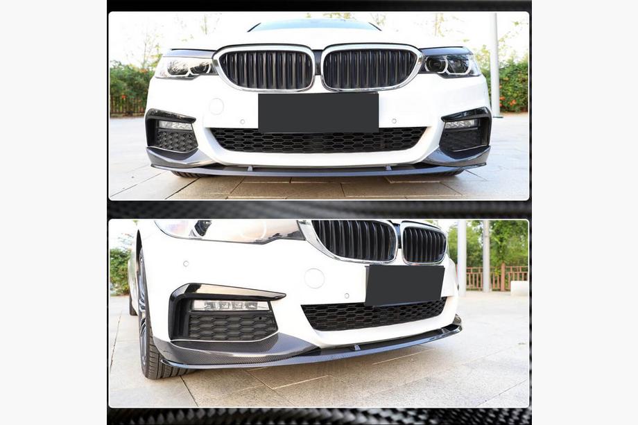 BMW Seria 5 G30/G31 2017–2023 Nakładki Flap V2 na Zderzak Przedni do M-Sport 2017-2020 Carbon Zdjęcia 4