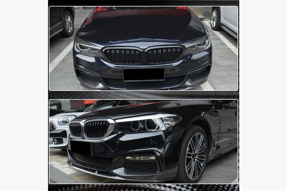 BMW Seria 5 G30/G31 2017–2023 Nakładki Flap V2 na Zderzak Przedni do M-Sport 2017-2020 Carbon Zdjęcia 5