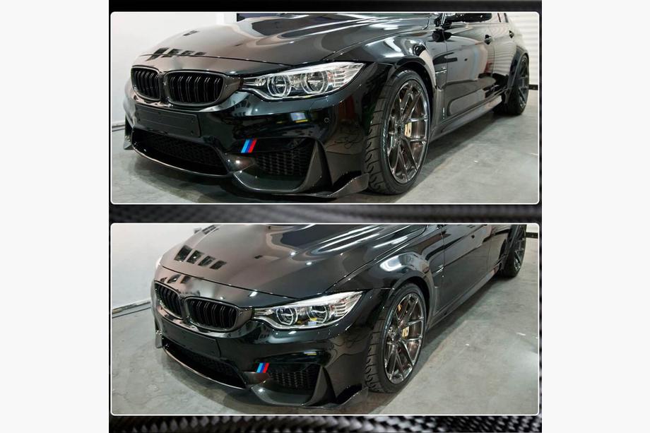 BMW 3 Series F30/F31 2012-2019 Nakładka na przedni zderzak Flap V2 (do F80, Carbon) Zdjęcia 4