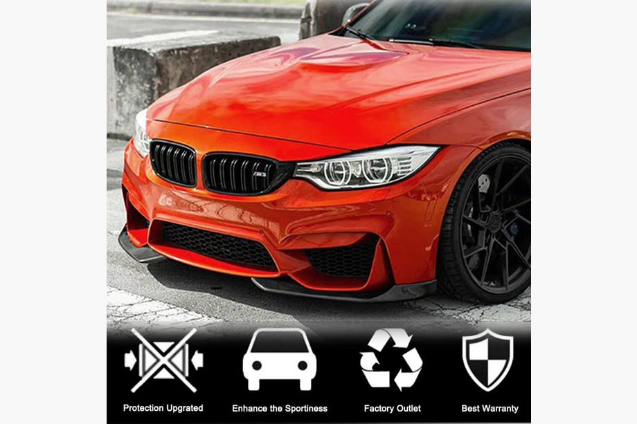 BMW 3 Series F30/F31 2012-2019 Nakładka na przedni zderzak Flap V1 (do F80, Carbon) Zdjęcia 2