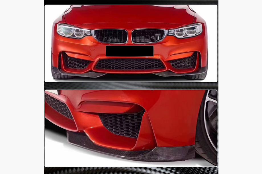 BMW 3 Series F30/F31 2012-2019 Nakładka na przedni zderzak Flap V1 (do F80, Carbon) Zdjęcia 3