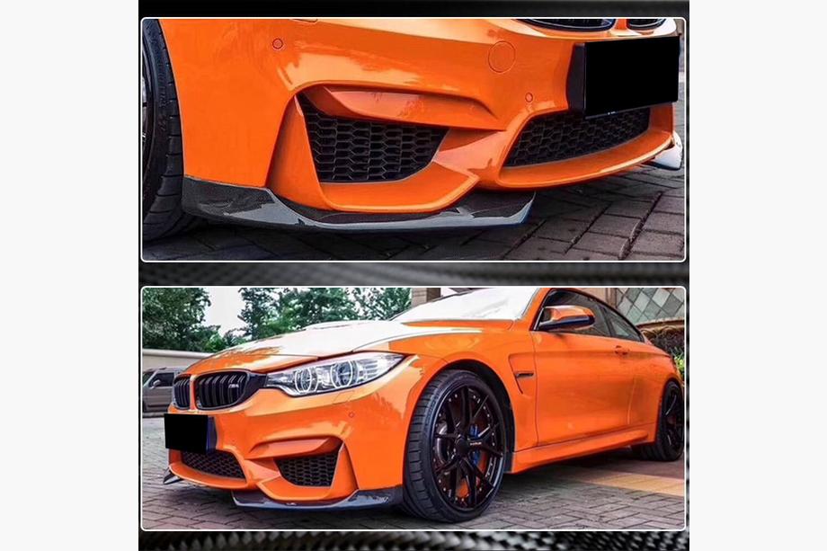 BMW 3 Series F30/F31 2012-2019 Nakładka na przedni zderzak Flap V1 (do F80, Carbon) Zdjęcia 4