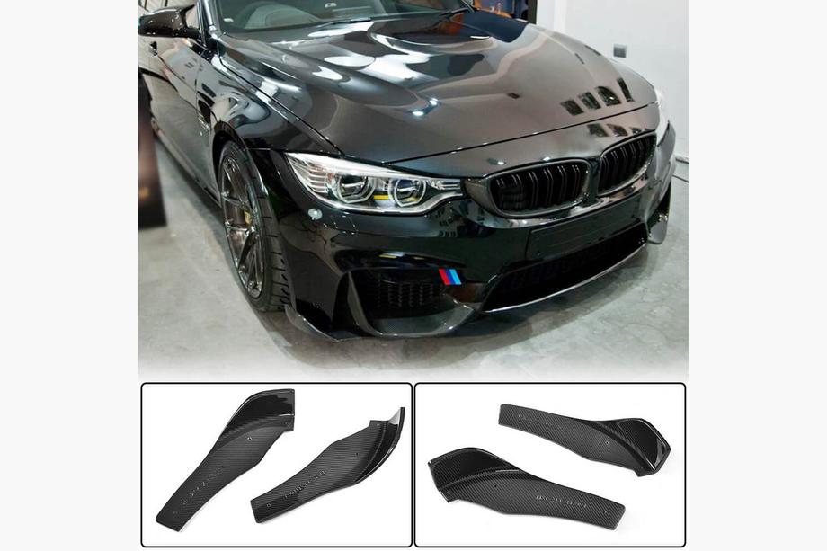 BMW 4 Series F32/F33/F36 2012-2020 Nakładka na przedni zderzak Flap V1 (do F82/F83, Carbon) Image