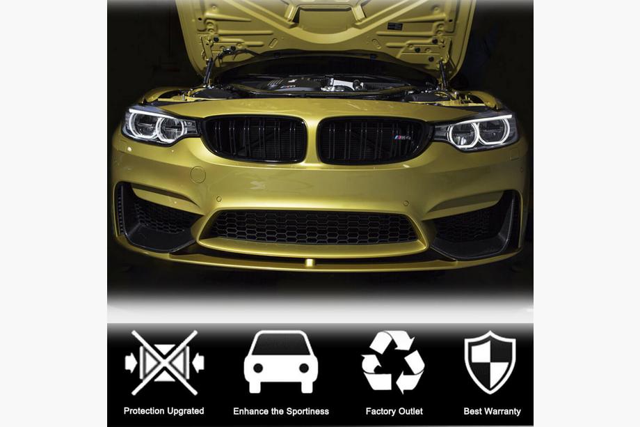 BMW 4 Series F32/F33/F36 2012-2020 Nakładka na Zderzak Przedni Flap V3 (do F82/F83, Carbon) Zdjęcia 4