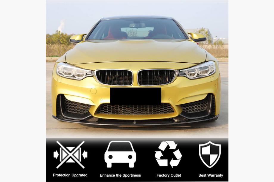 BMW 4 Series F32/F33/F36 2012-2020 Nakładka na Zderzak Przedni Flap V3 (do F82/F83, Carbon) Zdjęcia 8
