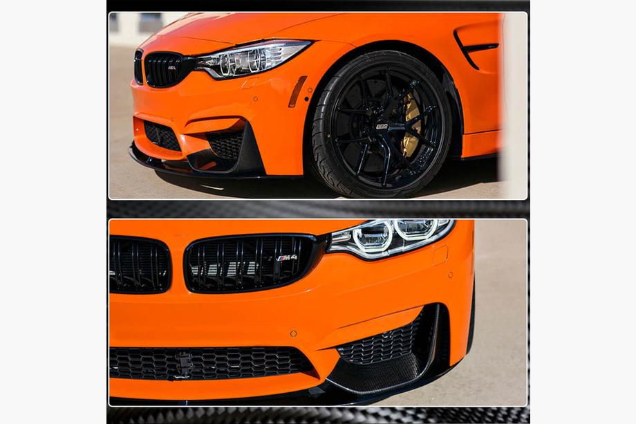 BMW 4 Series F32/F33/F36 2012-2020 Nakładka na Zderzak Przedni Flap V3 (do F82/F83, Carbon) Zdjęcia 9