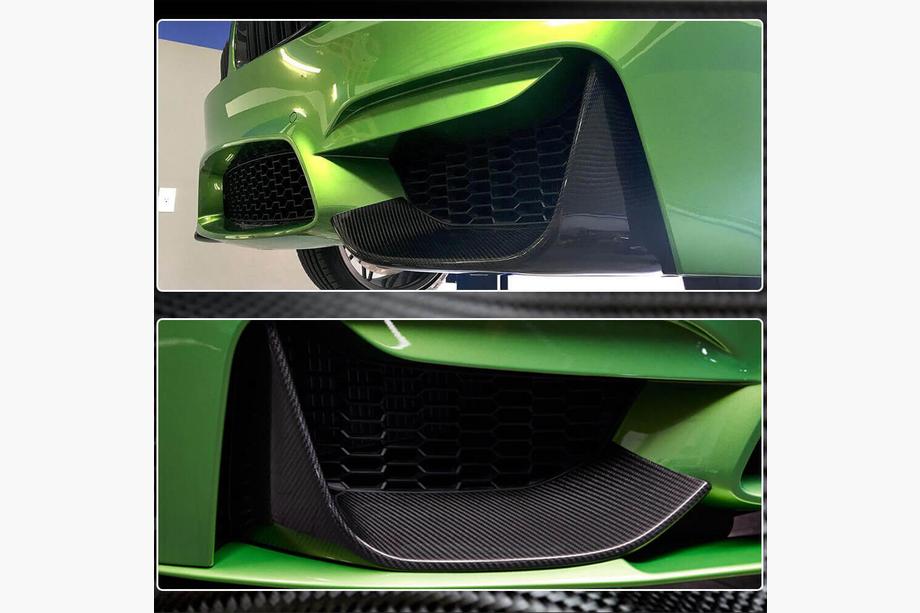 BMW 4 Series F32/F33/F36 2012-2020 Nakładka na Zderzak Przedni Flap V3 (do F82/F83, Carbon) Zdjęcia 10