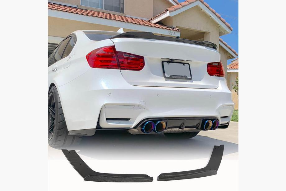 BMW 4 Series F32/F33/F36 2012-2020 Nakładki na tylny zderzak Flap V2 (do F82/F83, Carbon) Image