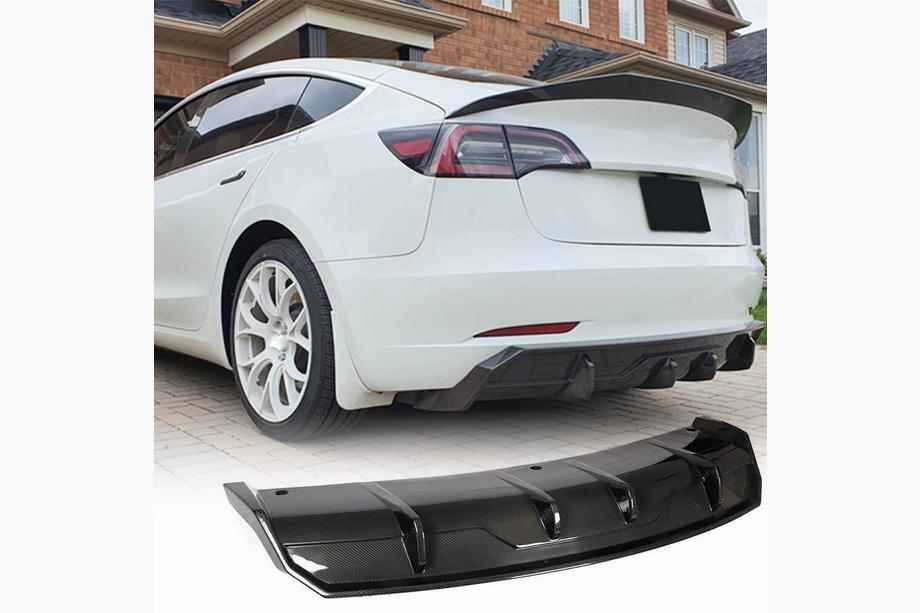 Tesla Model 3 2017- Dyfuzor Tylny V1 (2017-2023, Carbon) Image