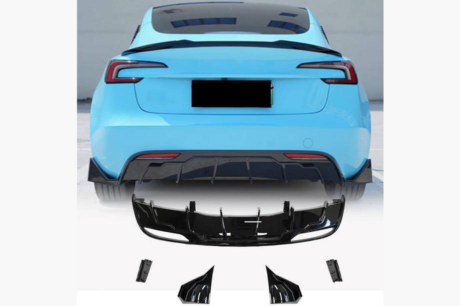 Tesla Model 3 2017- Dyfuzor Zderzaka Tylnego ABS V6 Image