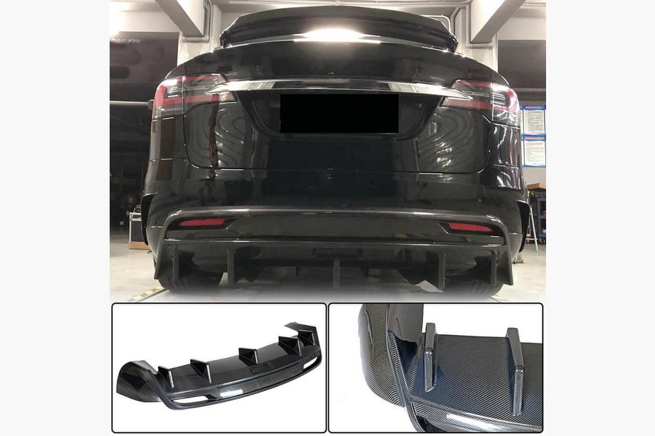 Tesla Model X 2015- Dyfuzor tylnego zderzaka (2015-2021, Carbon) Image