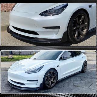 Nakładka na Przedni Zderzak Lip V1 (2017-2023, Carbon) Tesla Model 3 2017- zdjęcia 4