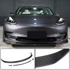 Tesla Model 3 2017- Nakładka na Przedni Zderzak Lip V2 (2017-2023, Carbon) zdjęcia 1