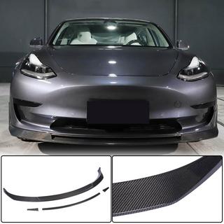 Nakładka na Przedni Zderzak Lip V2 (2017-2023, Carbon) Tesla Model 3 2017- zdjęcia 1