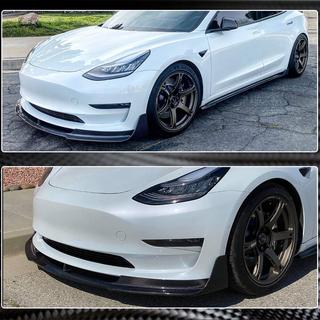 Nakładka na Przedni Zderzak Lip V3 (2017-2023, Carbon) Tesla Model 3 2017- zdjęcia 4