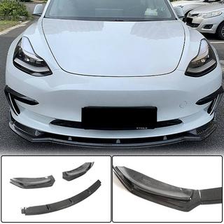 Nakładka na Przedni Zderzak Lip V5 (2017-2023, Carbon) Tesla Model 3 2017- zdjęcia 1