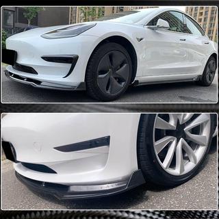 Nakładka na Przedni Zderzak Lip V5 (2017-2023, Carbon) Tesla Model 3 2017- zdjęcia 3