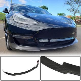 Nakładka na Przedni Zderzak Lip V6 (2017-2023, Carbon) Tesla Model 3 2017- zdjęcia 1